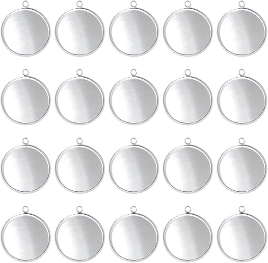 Jewelry Making With Resin - 20 Pieces Stainless Steel Round Bezel