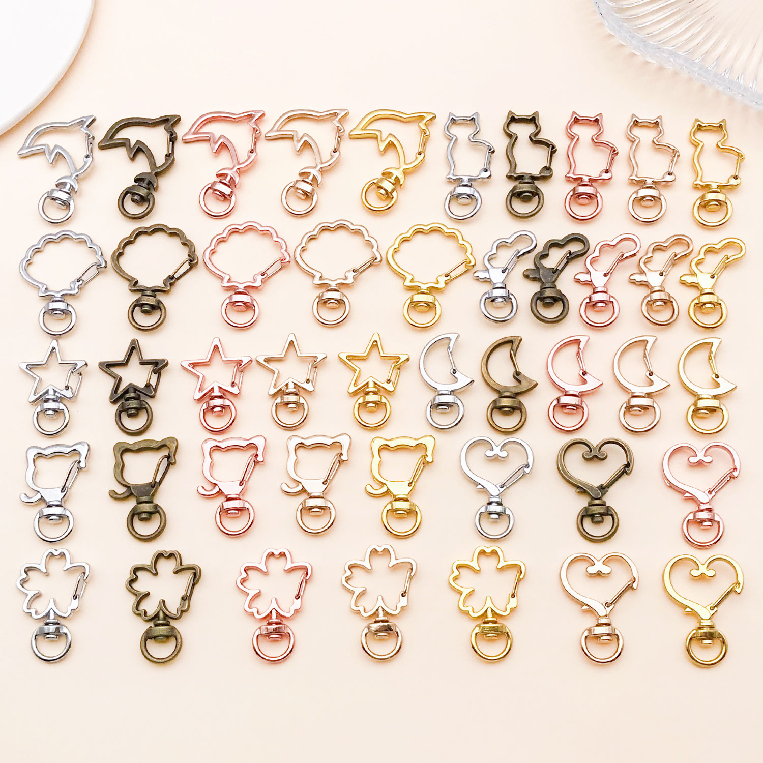 Jewelry Making Chain - 5pcs/lot Heart Star Moon Cat Dog