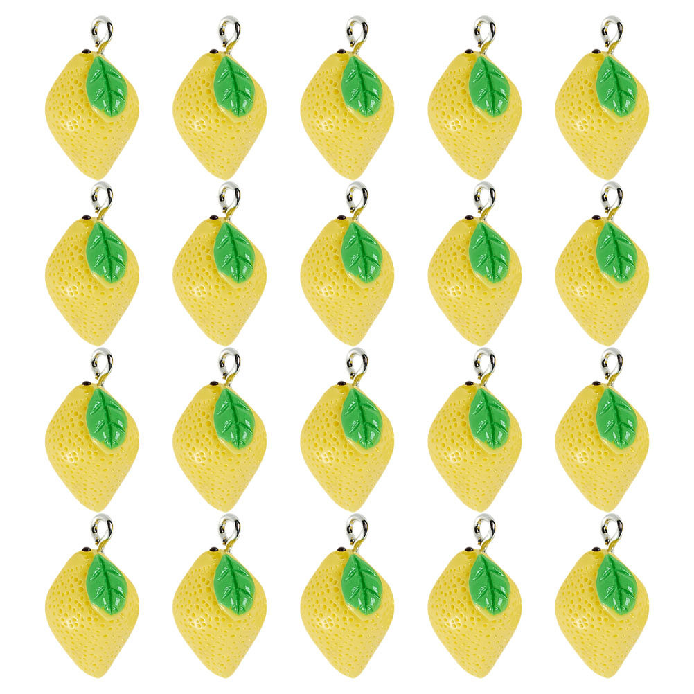 Jewelry Making With Resin - 20Pcs Resin Lemon Charms Fruit Pendants