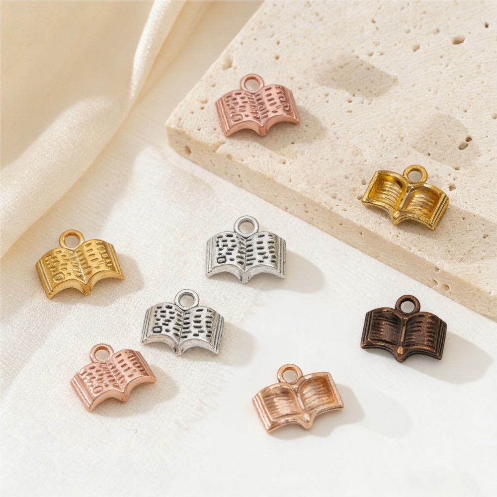 10/20/100pcs Charms Open Book  - Jewelry Making Journal 评论和价格