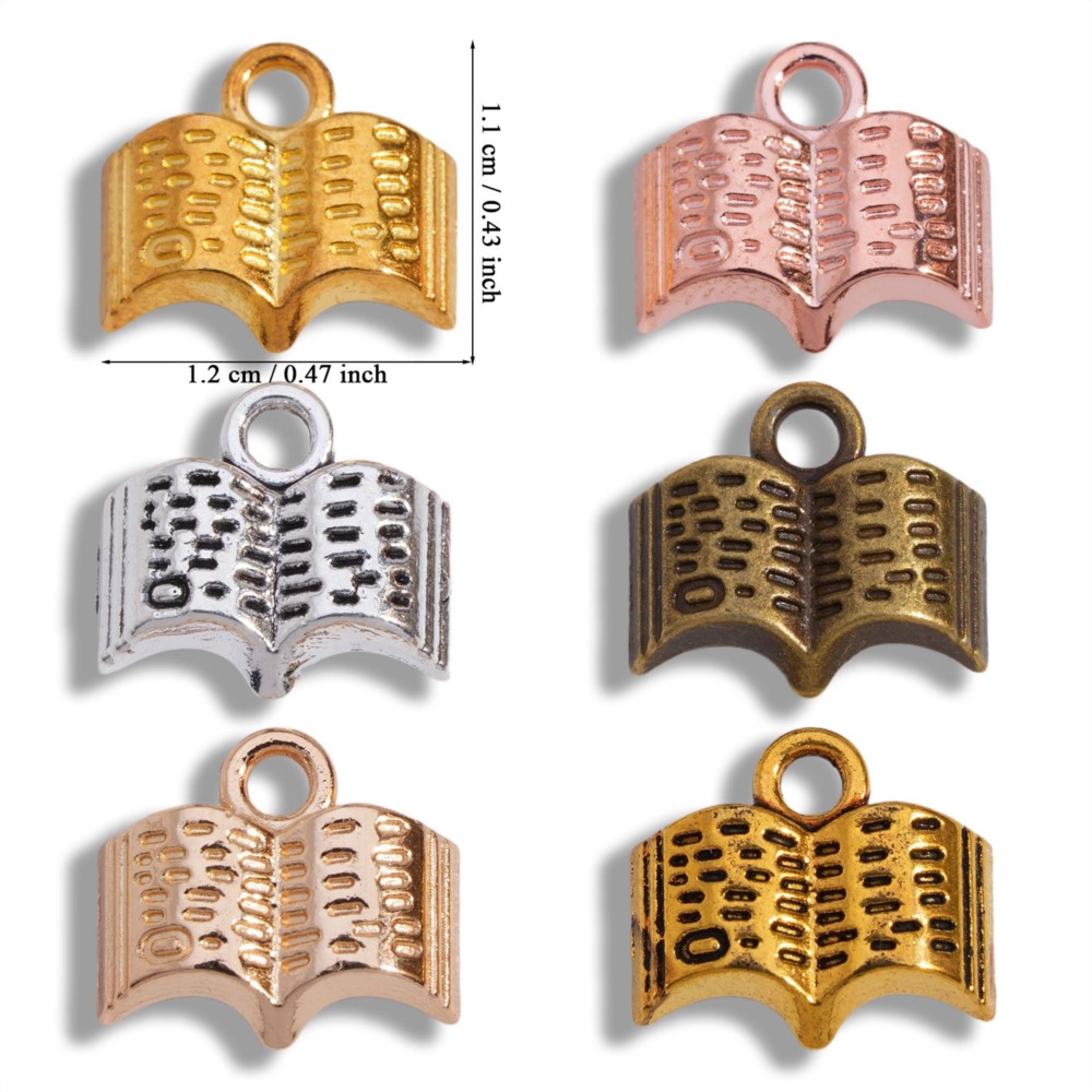 10/20/100pcs Charms Open Book  - Jewelry Making Journal 评论和价格