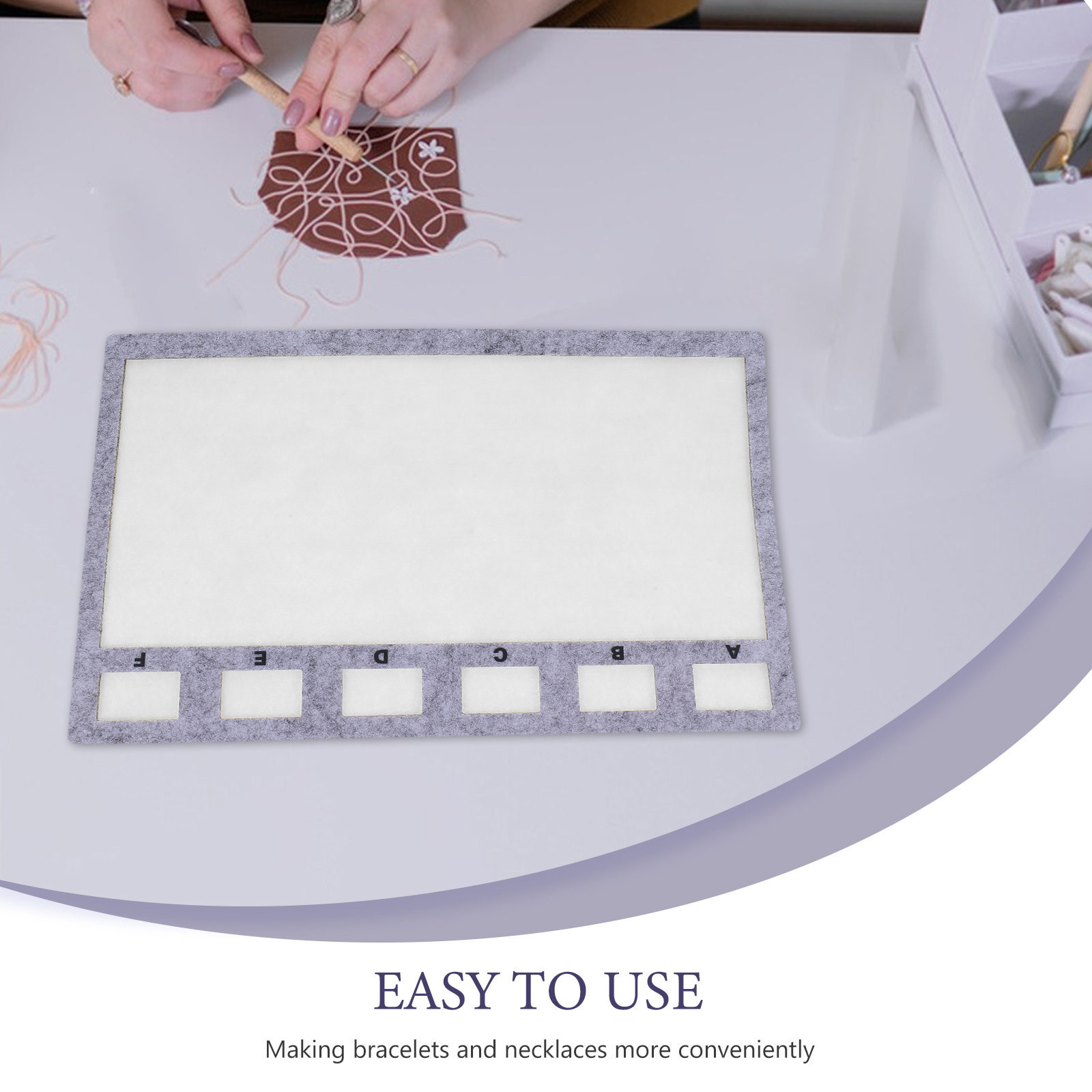 11.4x7.6 Inch Felt Bead Design - Jewelry Making Tray 评论和价格