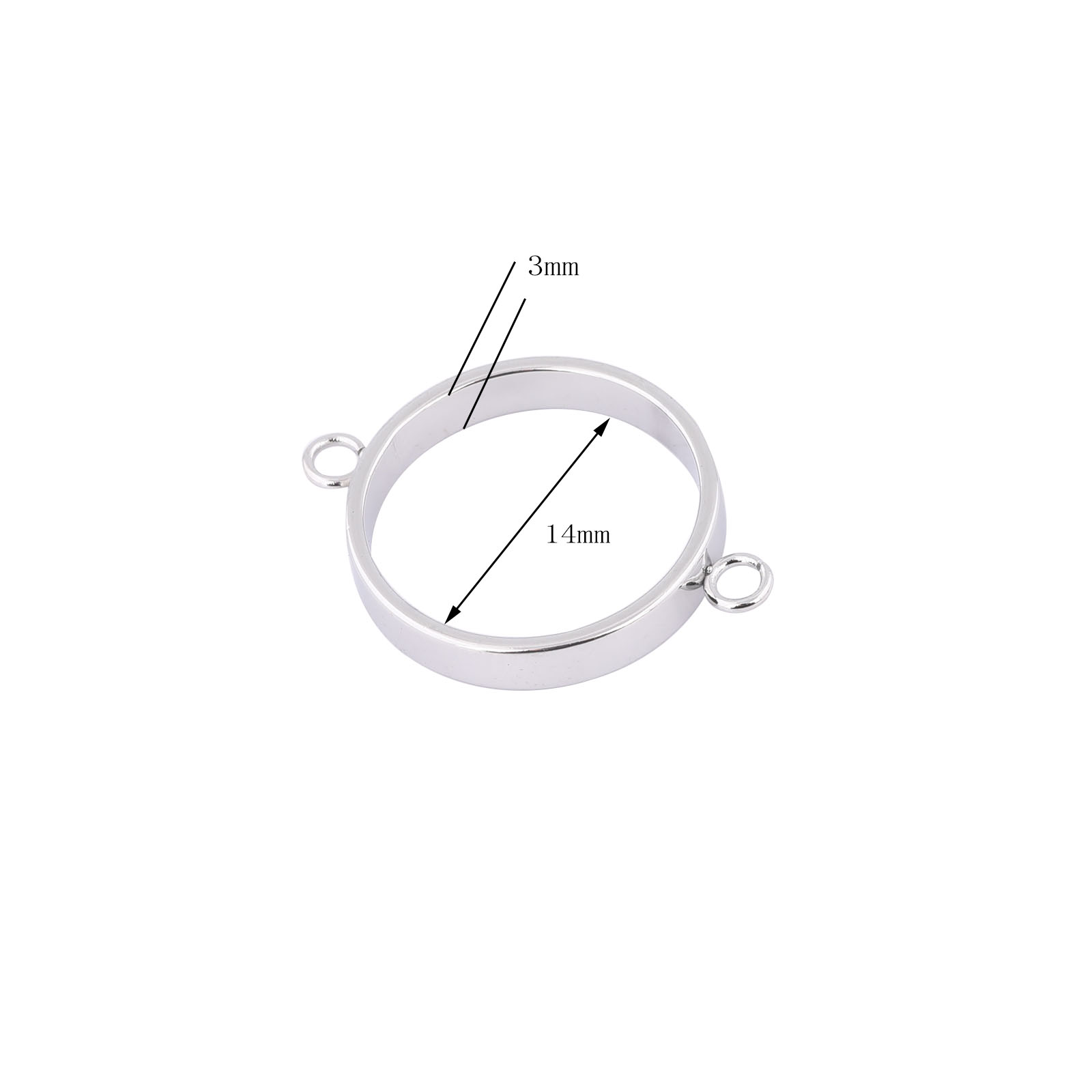 10pcs Stainless Steel 14mm Ope - Jewelry Making With Resin 评论和价格