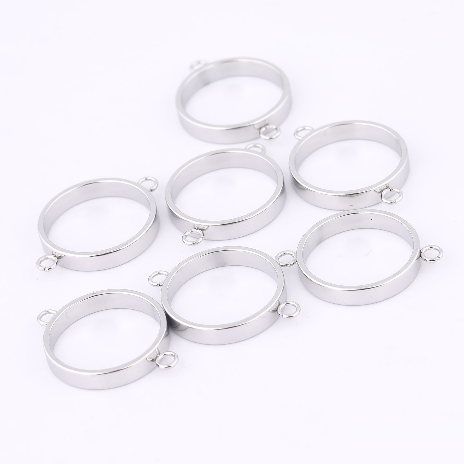 10pcs Stainless Steel 14mm Ope - Jewelry Making With Resin 评论和价格