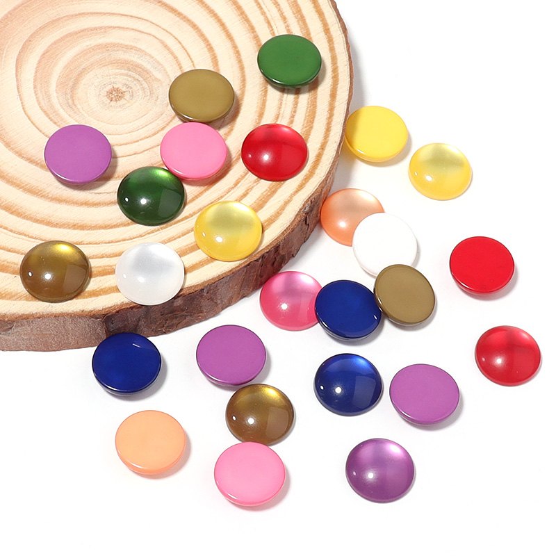 50pcs Mixed Color Resin Caboch - Jewelry Making Gemstones 评论和价格