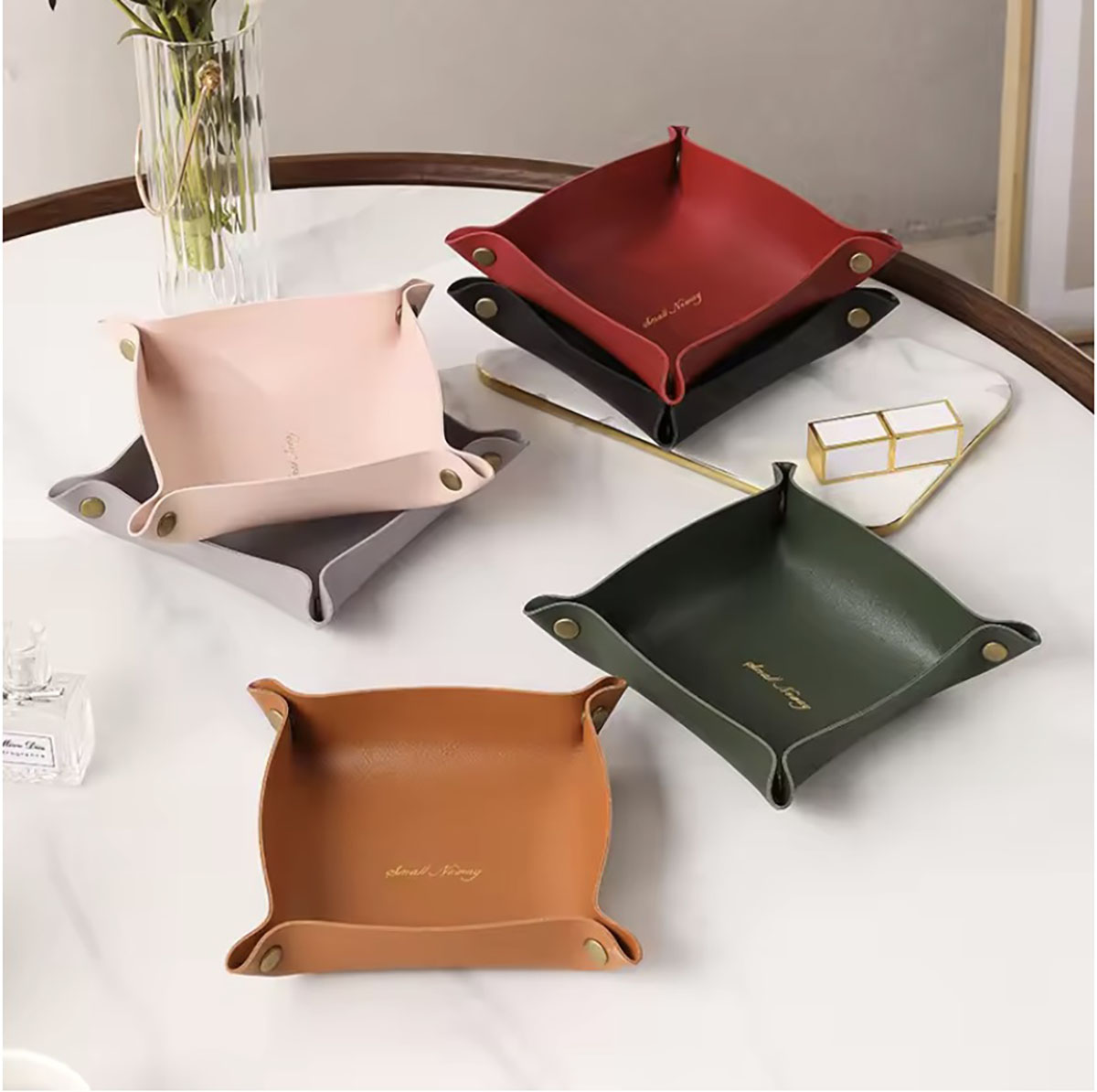 Nordic Style Leather Storage T - Jewelry Making Tray 评论和价格