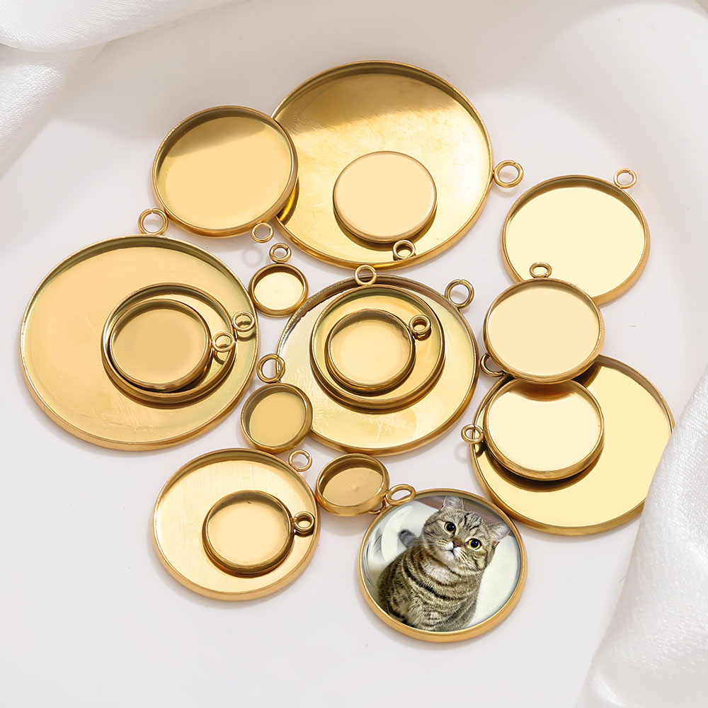 10 Pcs Golden Stainless Steel  - Jewelry Making Tray 评论和价格