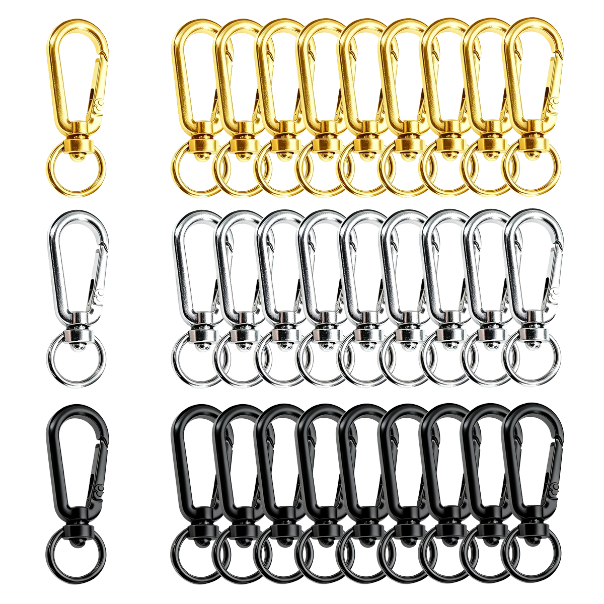 9/18/36 Pcs Open Swivel Clips  - Jewelry Making Chain 评论和价格