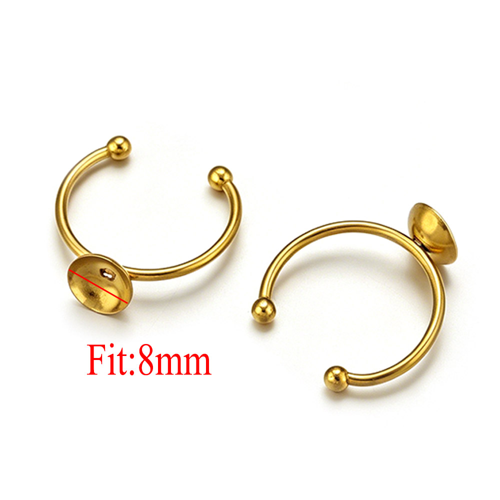10pcs Stainless Steel Round Ad - Jewelry Making Stones 评论和价格