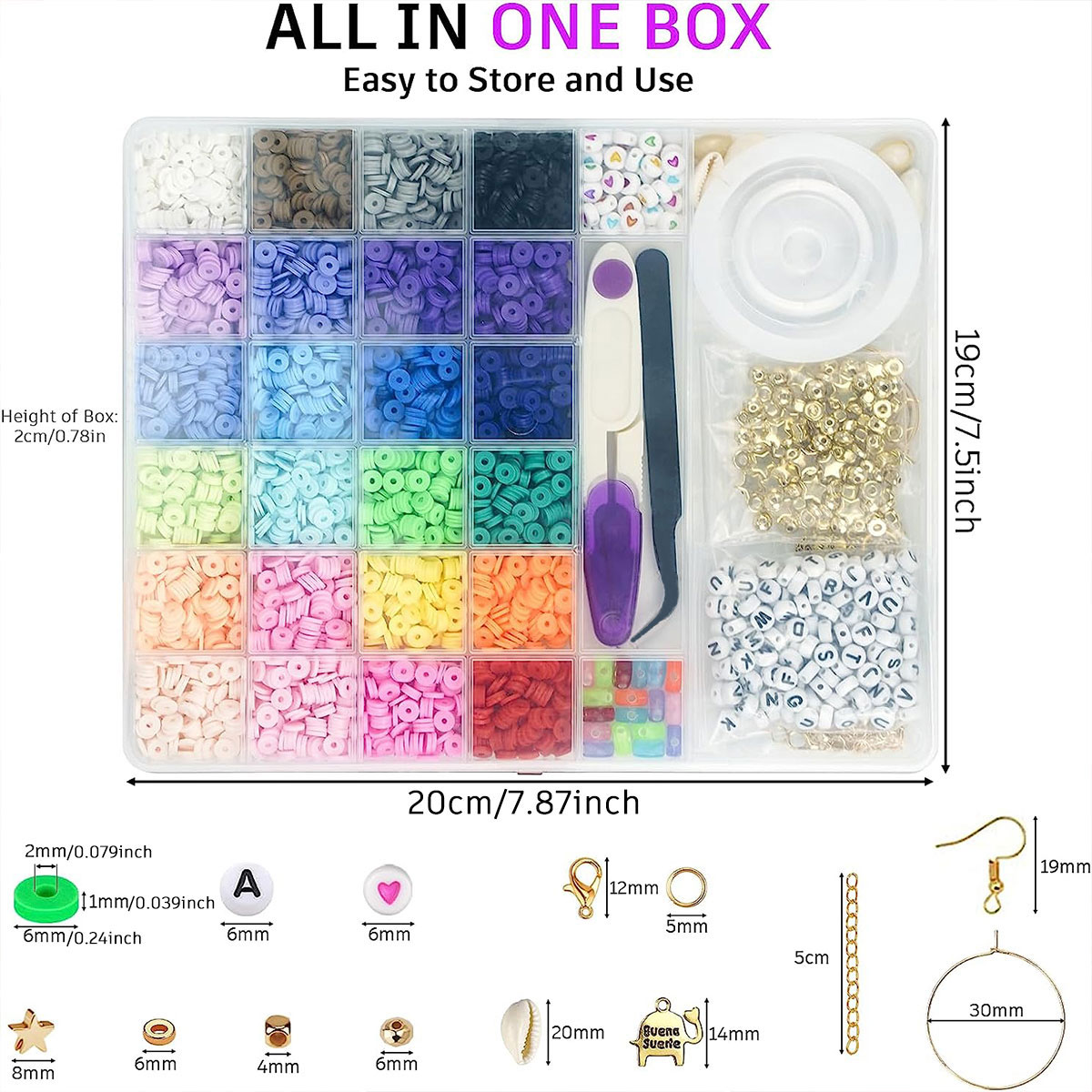 6000 Pcs 24 Colors Flat Round  - Jewelry Making In Clay 评论和价格
