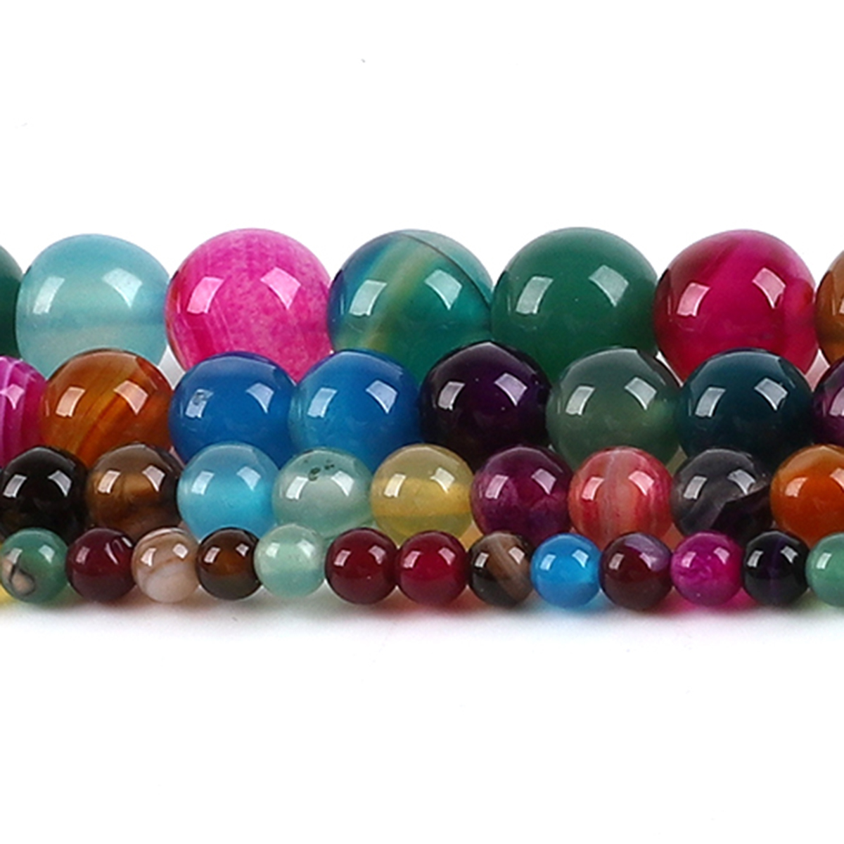 Natural Agate Stone Beads Colo - Jewelry Making Stones 评论和价格