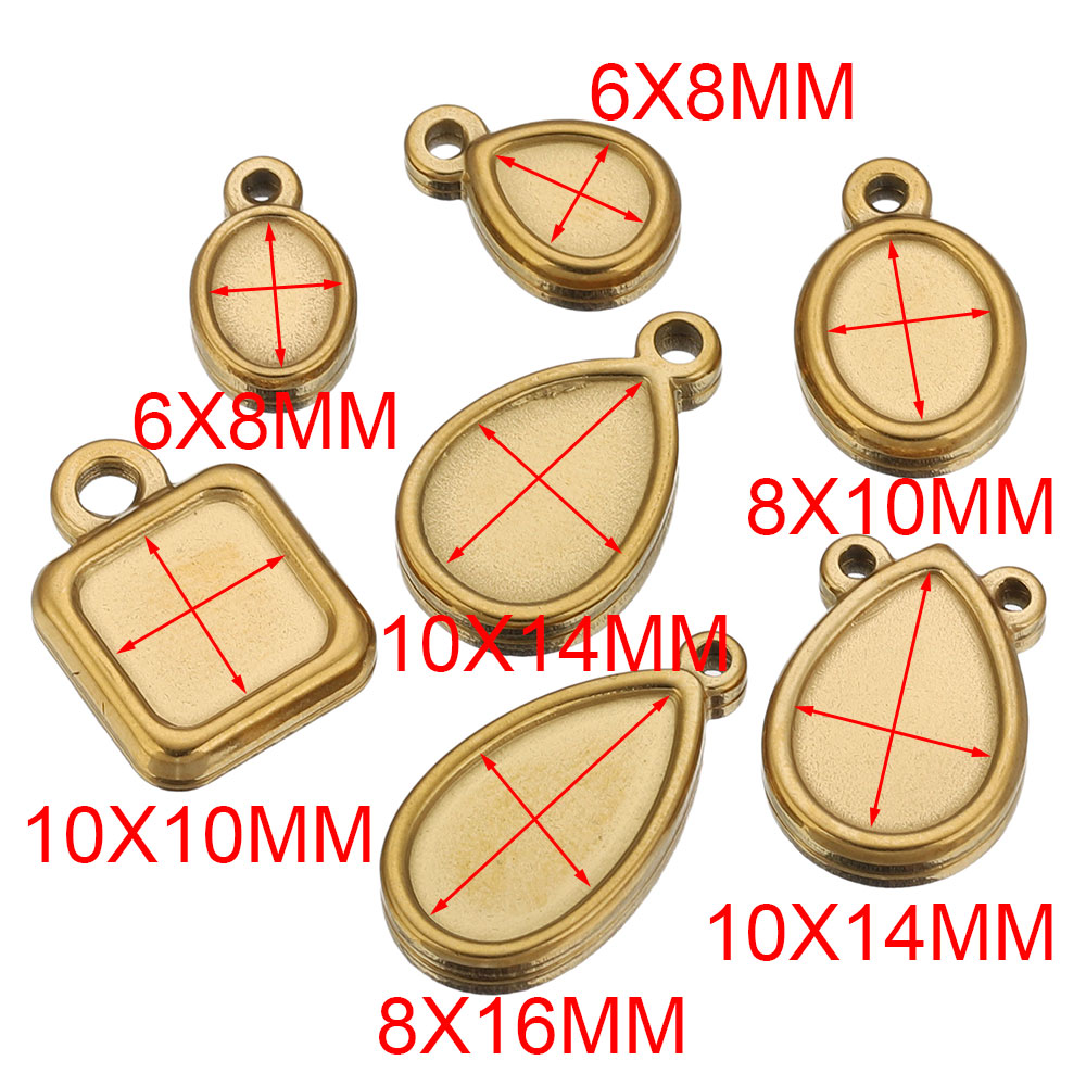 5pcs Stainless Steel Square Dr - Jewelry Making With Resin 评论和价格