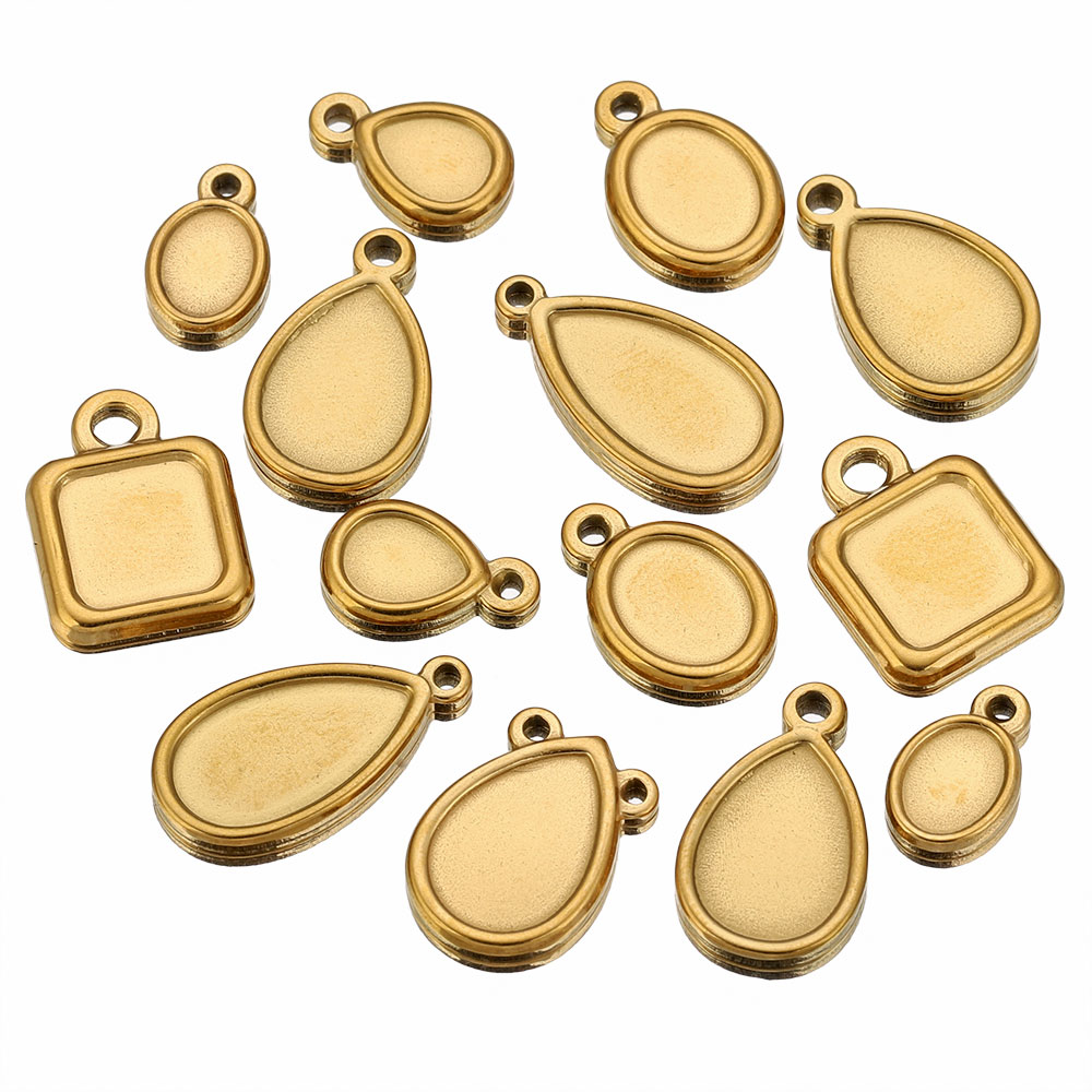 5pcs Stainless Steel Square Dr - Jewelry Making With Resin 评论和价格