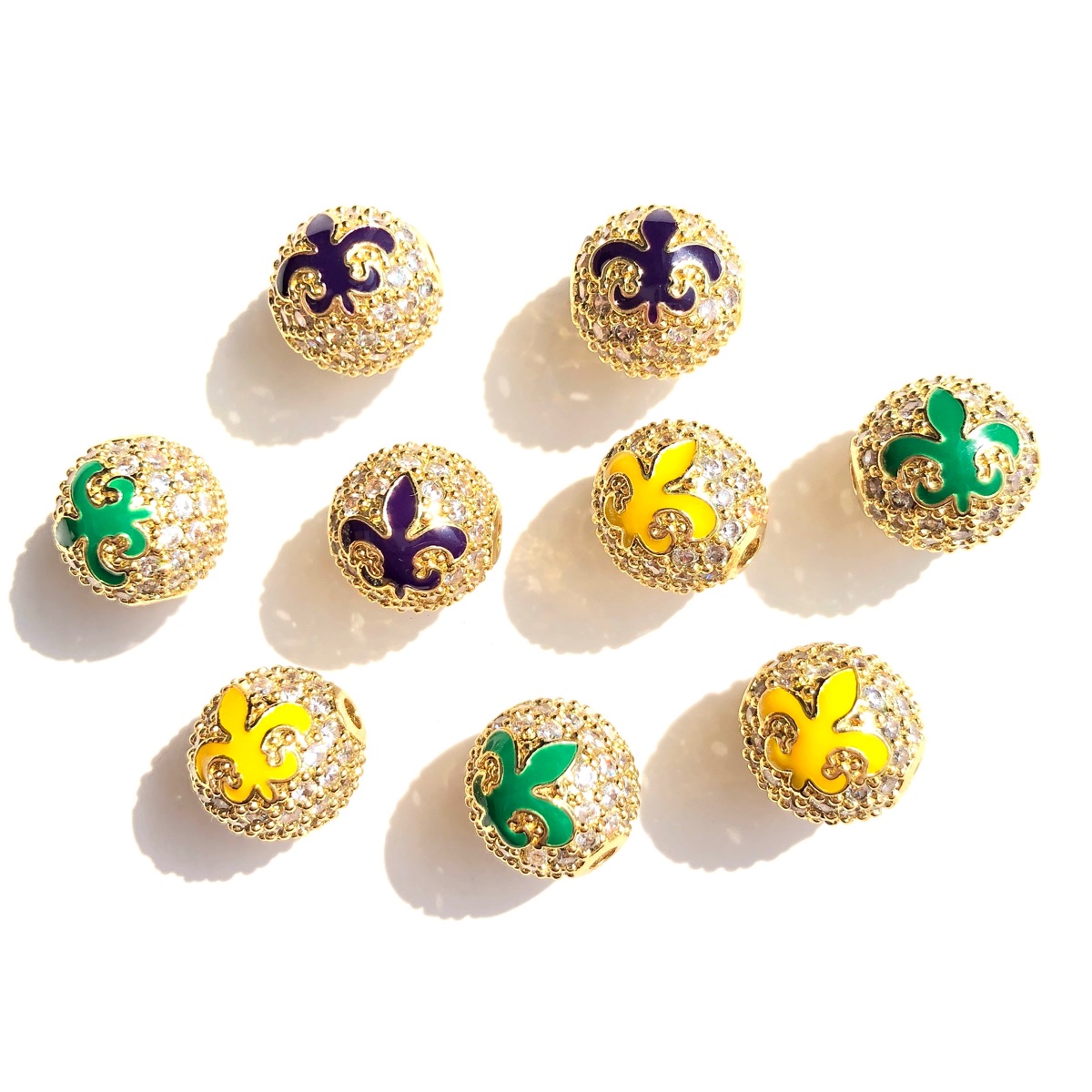 9pcs Green Yellow Purple New O - Jewelry Making New Orleans 评论和价格