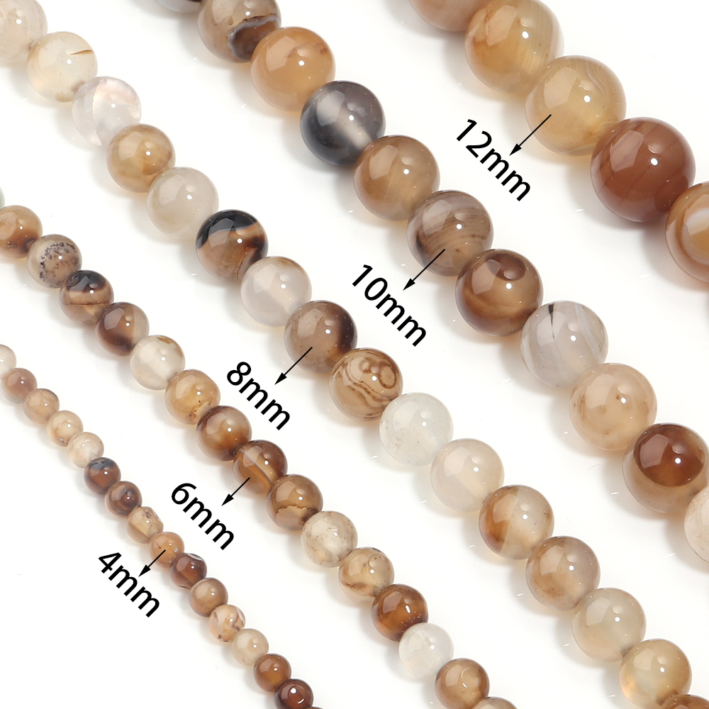 1strand 6/5/8/10/12mm Light Br - Jewelry Making Gemstones 评论和价格