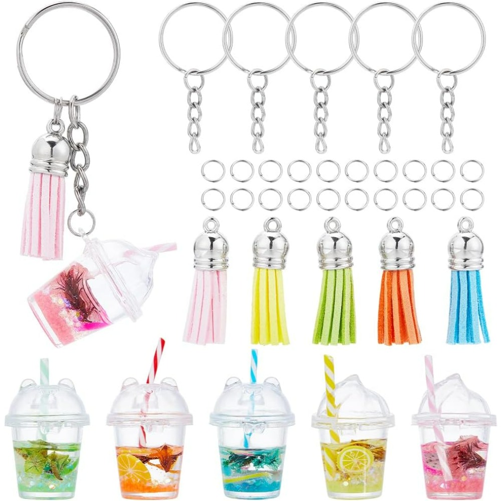 35Pcs DIY 5 Sets Bubble Tea Ke - Jewelry Making Chain 评论和价格