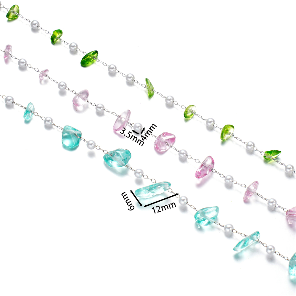 1Meter Crystal Glass Stone And - Jewelry Making Gemstones 评论和价格