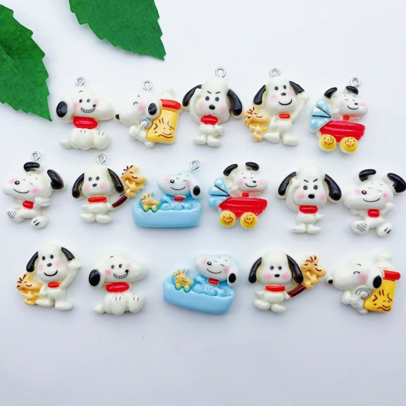 12pcs resin cartoon dog pendan - Jewelry Making With Resin 评论和价格