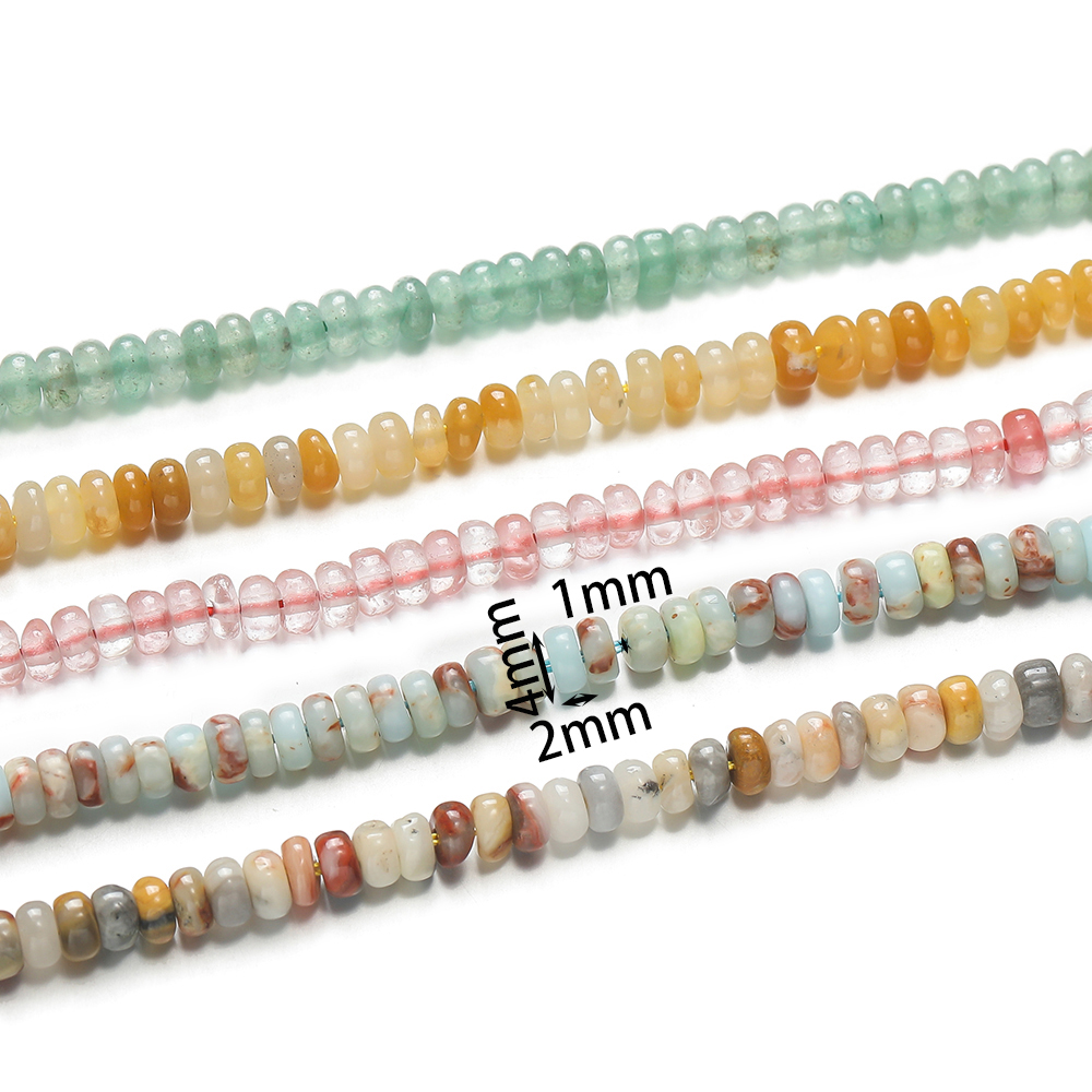 1 Strand Natural Stone Flat Ro - Jewelry Making Stones 评论和价格
