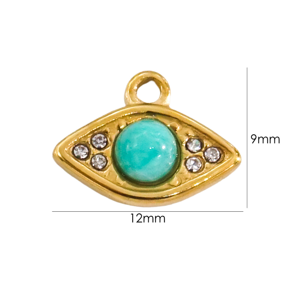 3Pcs Natural Stone Beads Eye S - Jewelry Making Stones 评论和价格