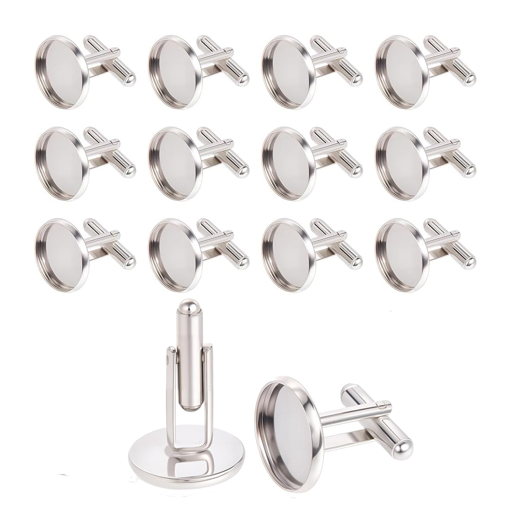 20Pcs Stainless Steel Round Cu - Jewelry Making Tray 评论和价格
