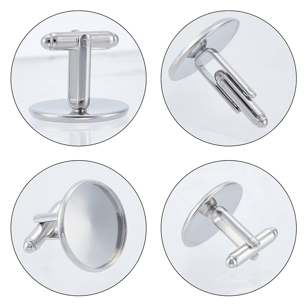 20Pcs Stainless Steel Round Cu - Jewelry Making Tray 评论和价格