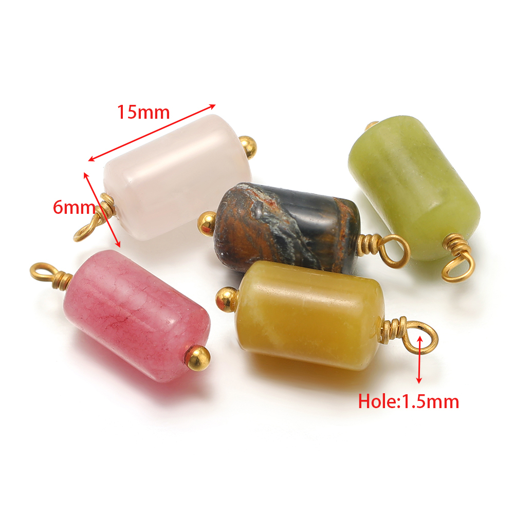 10pcs Stainless Steel Natural  - Jewelry Making Stones 评论和价格