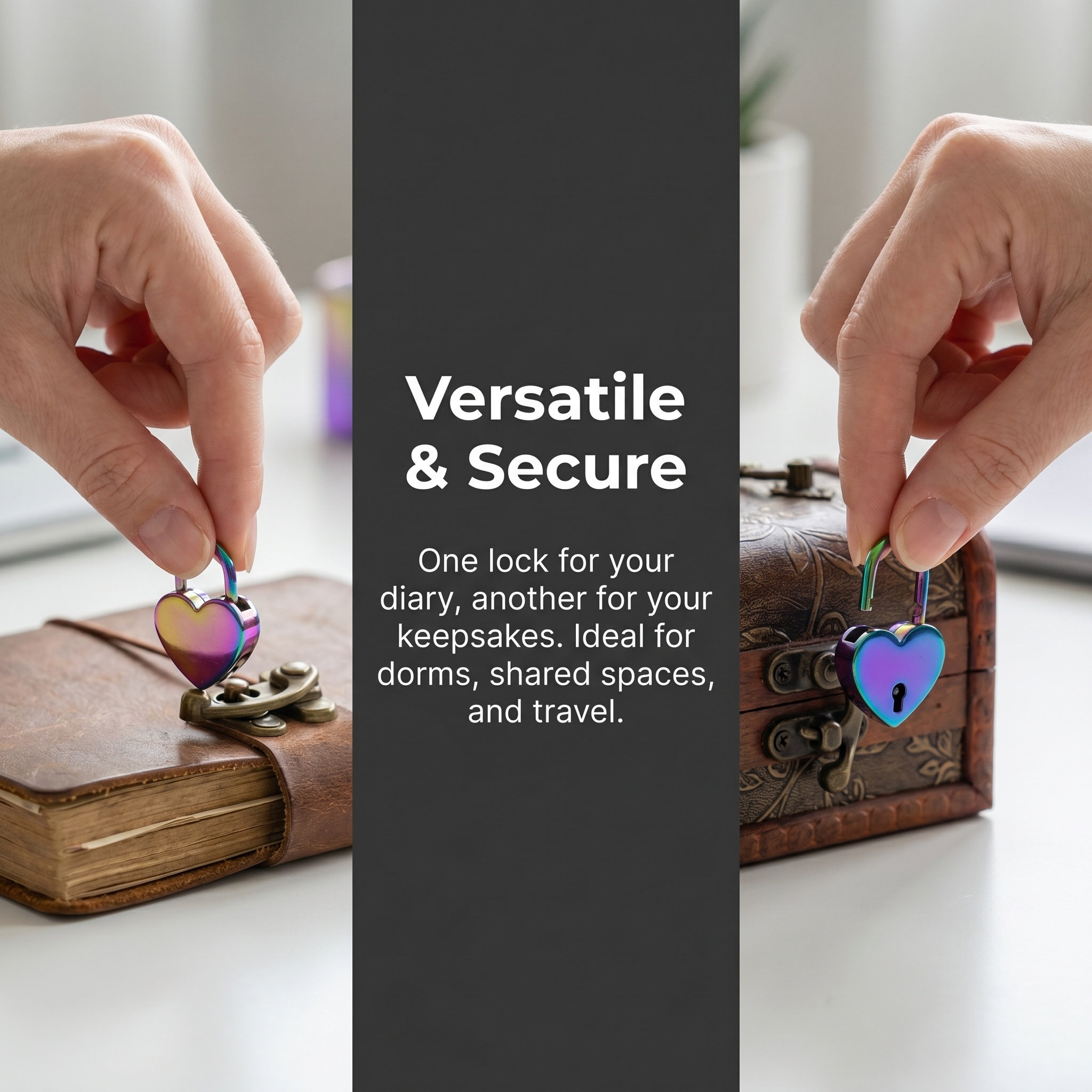2Set Mini Heart Shaped Padlock - Jewelry Making Journal 评论和价格