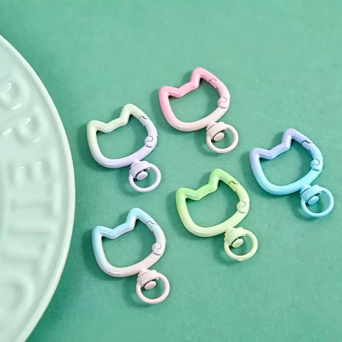 5-10PCS Gradient Cute Cat Clas - Jewelry Making Chain 评论和价格